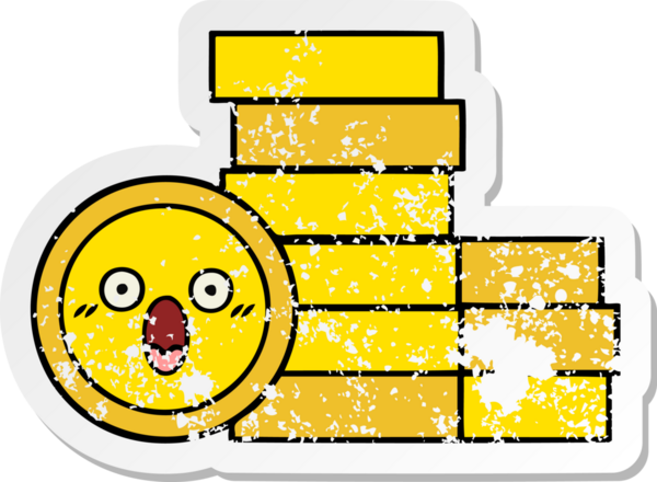 Bir insan tarafından çizilmiş bozuk paraların sıkıntılı çıkartması.