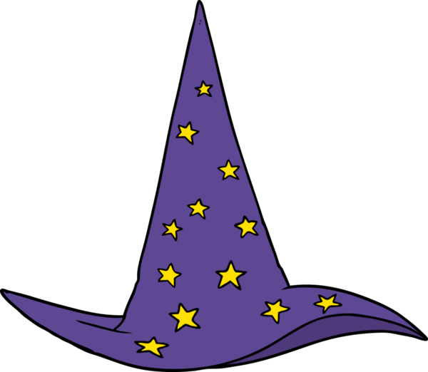 bir insan tarafından çizilmiş bir sihirbaz şapkası.
