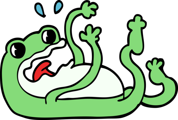 Bir insan tarafından çizilmiş karalama kurbağası.