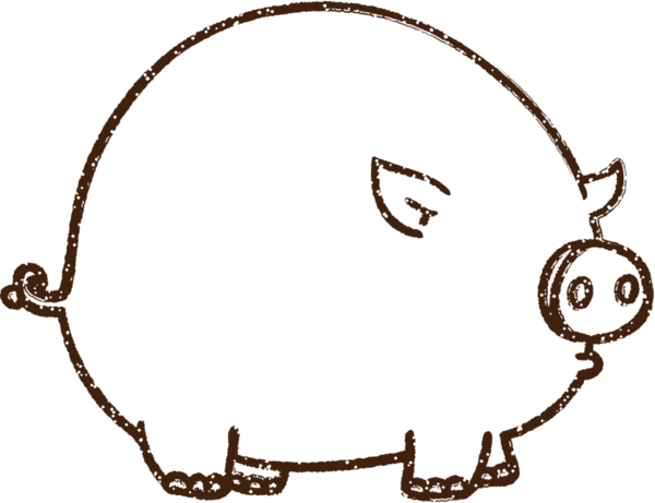 Yorgun Domuz Kömürü Bir insan tarafından çizilmiş