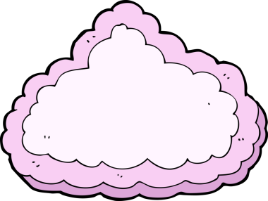 bir insan tarafından çizilmiş karikatür dekoratif bulut