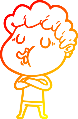 Bir insan tarafından çizilmiş, çizgi film karakteri.