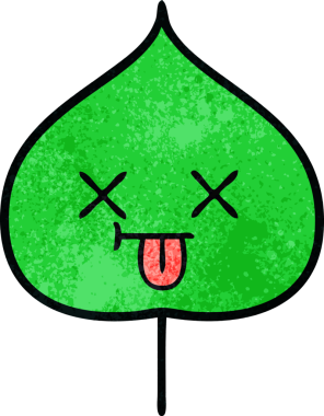 Bir insan tarafından çizilmiş dışavurumsal yaprağın grunge deseni.