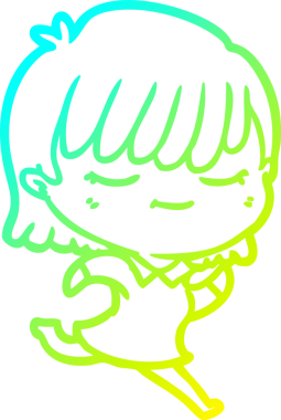 Bir insan tarafından çizilmiş bir karikatür kadın çizimi.