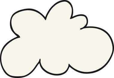 bir insan tarafından çizilmiş karikatür dekoratif bulut sembolü