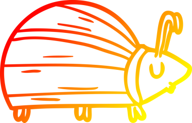 Bir insan tarafından çizilmiş komik bir karikatür böceğinin sıcak çizgi çizimi