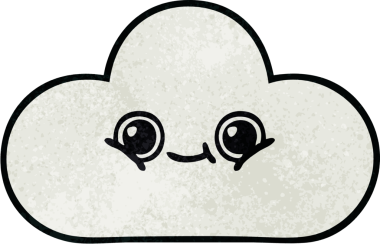 Bir insan tarafından çizilmiş eski grunge desenli bir bulut.