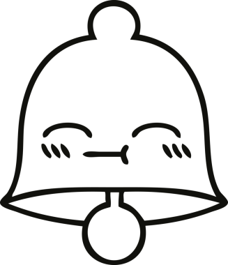 Bir insan tarafından çizilmiş bir çanın çizgi çizimi