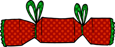 Bir insan tarafından çizilmiş karalama Noel krakeri.