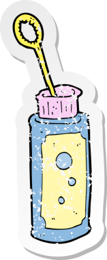 Bir insan tarafından çizilmiş karikatür kabarcık üfleyicisinin gerilimli yapıştırması