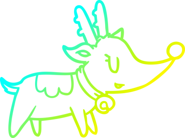 Soğuk gradyan çizgisi bir insan tarafından çizilmiş Ren geyiği çizimi