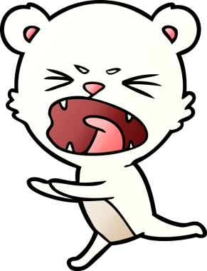 Bir insan tarafından çizilmiş kutup ayısı karikatürü