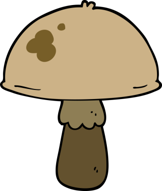 bir insan tarafından çizilmiş mantar mantarı