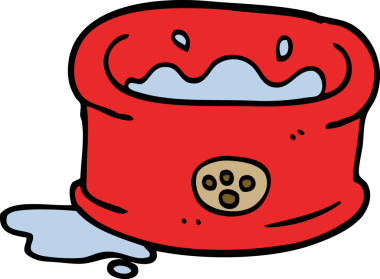 bir insan tarafından çizilmiş karalama evcil hayvan kasesi