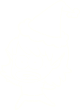 Bir insan tarafından çizilen Noel Elf Tebeşiri