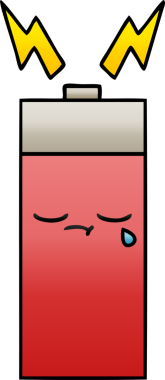 Bir insan tarafından çizilen bataryanın gölgelenmiş karikatürü