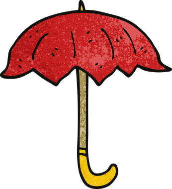 Bir insan tarafından çizilmiş karalama açık şemsiye