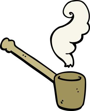 Bir insan tarafından çizilmiş sigara piposu.