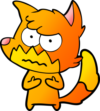 Bir insan tarafından çizilmiş bir tilki.