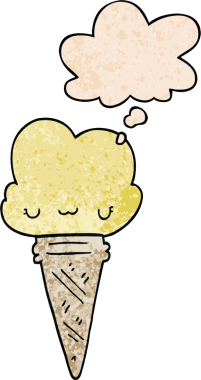 bir insan tarafından çizilmiş grunge desenli yüzlü çizgi film dondurması.