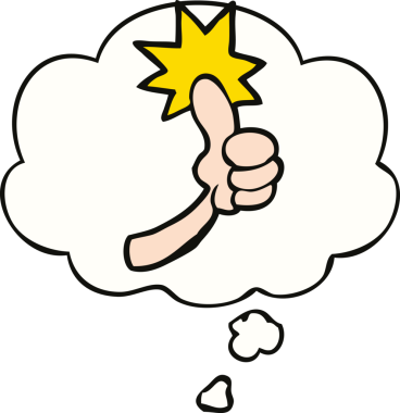 Bir insan tarafından çizilmiş düşünce baloncuğuyla işaret işareti