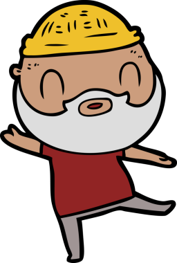 Bir insan tarafından çizilmiş sakallı bir adam.