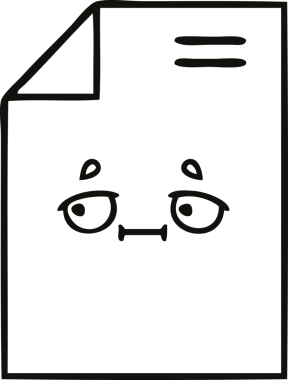 Bir insan tarafından çizilmiş bir kağıt parçasının çizgi çizimi