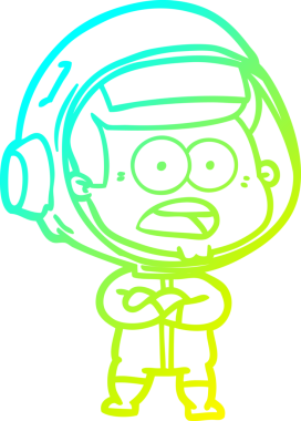 Bir insan tarafından çizilen soğuk gradyan çizgi çizimi bir astronotu şaşırttı.