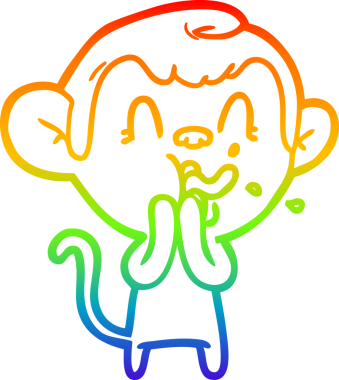 gökkuşağı gradyan çizgisi insan tarafından çizilmiş çılgın bir çizgi maymun çizimi