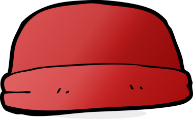 Bir insan tarafından çizilmiş çizgi film şapkası.