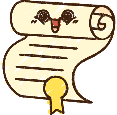 Bir insan tarafından çizilmiş Sertifika Tebeşiri