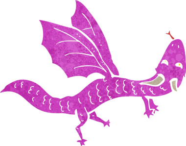 Bir insan tarafından çizilmiş küçük ejderha.