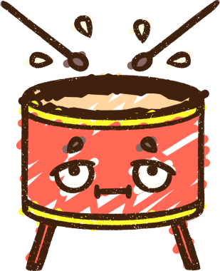 Bir insan tarafından çizilen Davul Tebeşiri Vurma