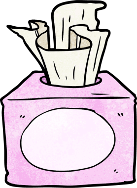 Bir insan tarafından çizilmiş dokular kutusu.