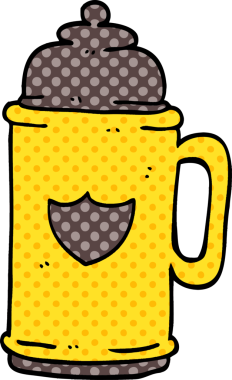 bir insan tarafından çizilmiş altın tankard karalaması