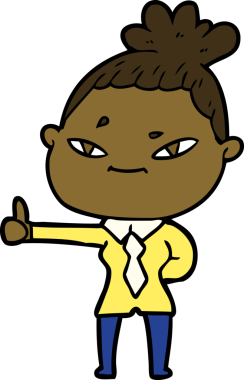 Bir insan tarafından çizilmiş karikatür kadın.