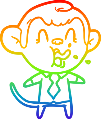 gökkuşağı gradyan çizimi bir insan tarafından çizilmiş çılgın bir çizgi iş maymunu