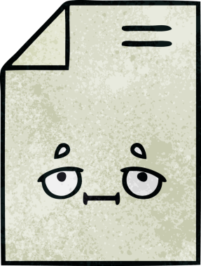 Bir insan tarafından çizilmiş bir kağıdın retro grunge desen karikatürü