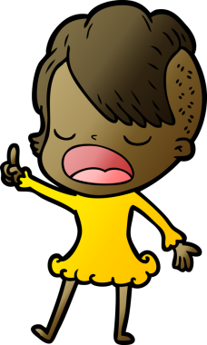 Bir insan tarafından çizilmiş havalı hippi kız çizgi filmi.