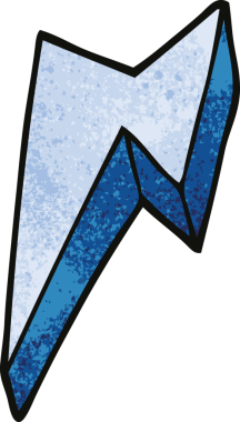 Bir insan tarafından çizilmiş karalama dekoratif yıldırım