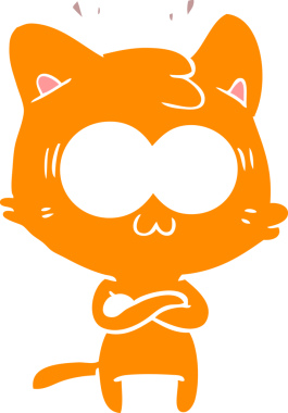 Bir insan tarafından çizilmiş düz renkli çizgi film.