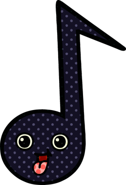 Bir insan tarafından çizilmiş bir notanın çizgi roman tarzı karikatürü