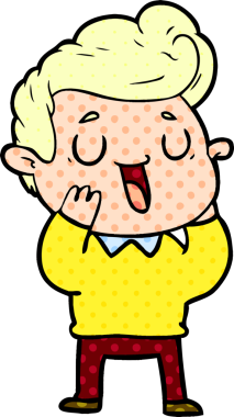 Bir insan tarafından çizilmiş mutlu çizgi film adamı.