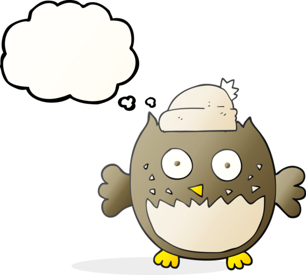 Bir insan tarafından çizilmiş serbest çizim baloncuk baykuş.