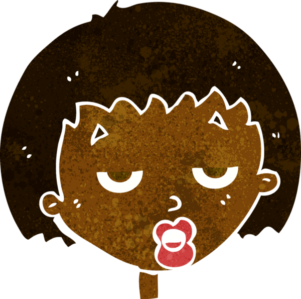 Bir insan tarafından çizilmiş, sıkılmış bir kadın.