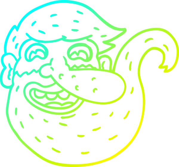 Bir insan tarafından çizilmiş sakallı karikatürist çizimi.