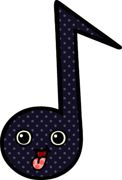 Bir insan tarafından çizilmiş bir notanın çizgi roman tarzı karikatürü