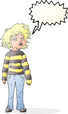 Bir insan tarafından çizilmiş serbest konuşma balonu karikatürü.