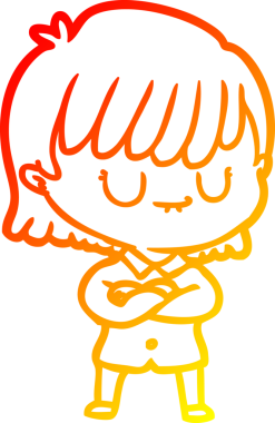 Bir insan tarafından çizilmiş bir karikatür kadın çizimi