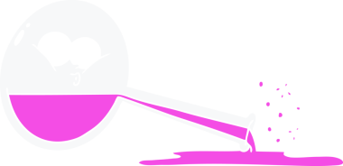 Düz renkli karikatür bir insan tarafından çizilmiş kimyasallar.